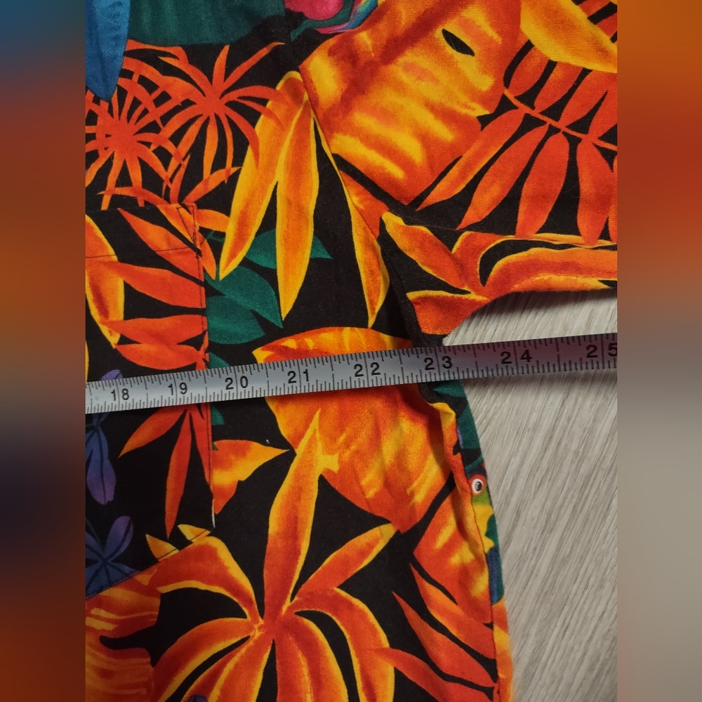 Vtg Mens Fun IslandHawaiian Shirt Excellent Sz Large Colorful Cotton Barbados - Picture 5 of 6